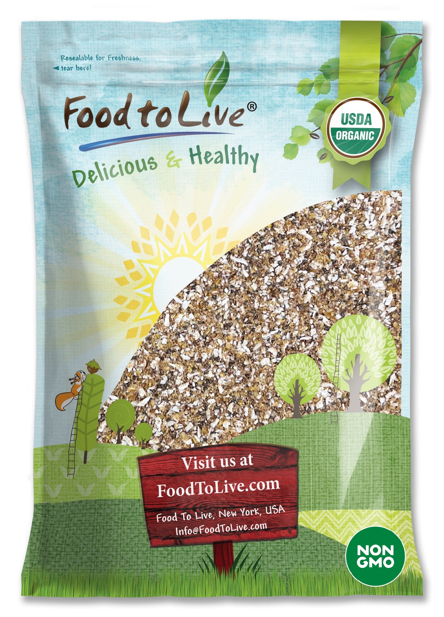 Organic Smoothie Topper - Non-GMO, Vegan, Kosher, Bulk- by Food to Live