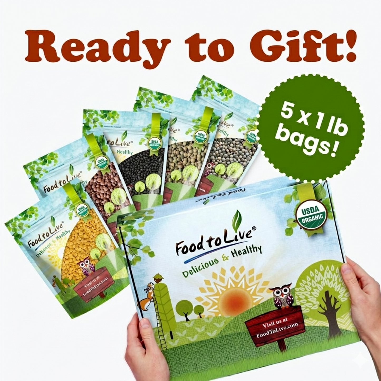 Organic Lentil Variety Set - by Food To Live