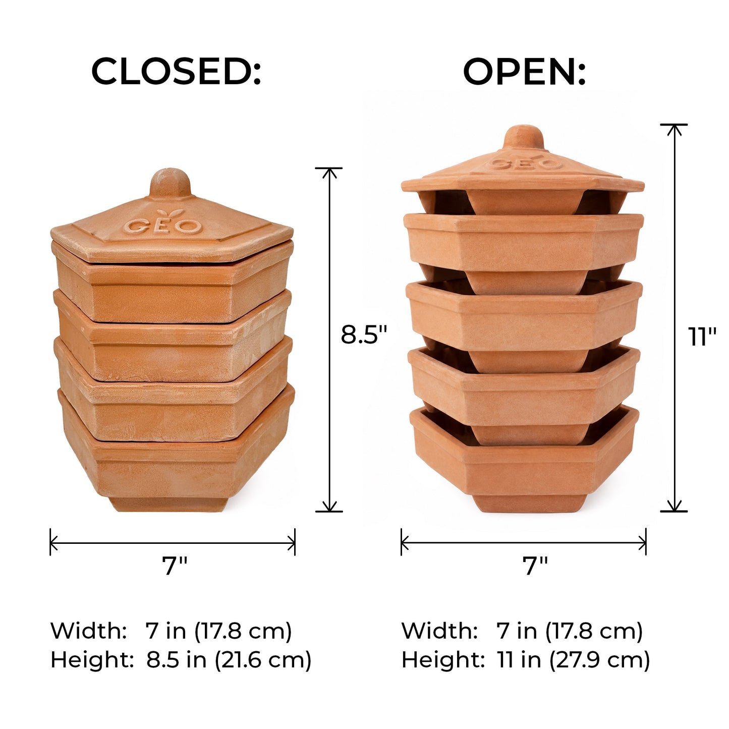 GEO Sprouter "Terradisiena"  - Natural Clay, Easy-to-Use, Durable, Eco-Friendly