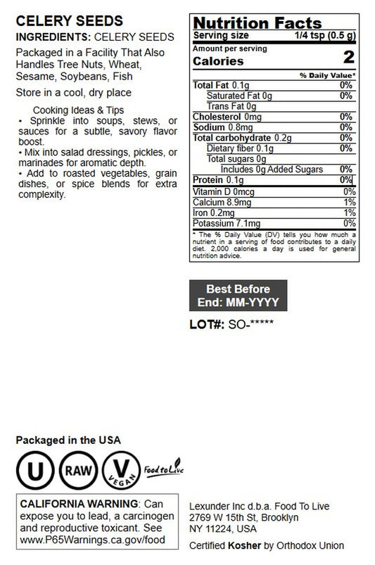 Celery Seeds - by Food To Live