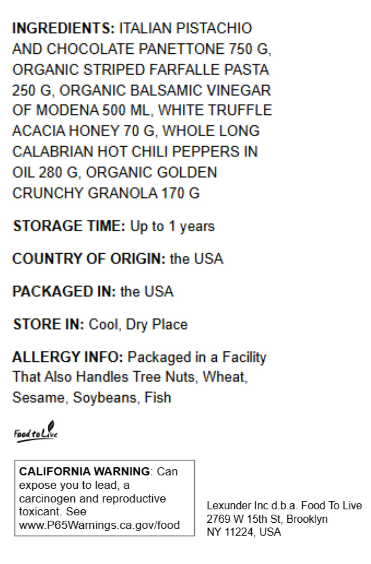 Holiday Gift Basket - Ultimate Festive Food Present - by Food to Live