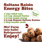 Organic Sultana Raisins — Non-GMO, Unsweetened, Unsulfured, Lightly Coated with Organic Sunflower Oil, Vegan, Paleo Friendly, Bulk. No Sugar Added. Vitis Vinifera Linne