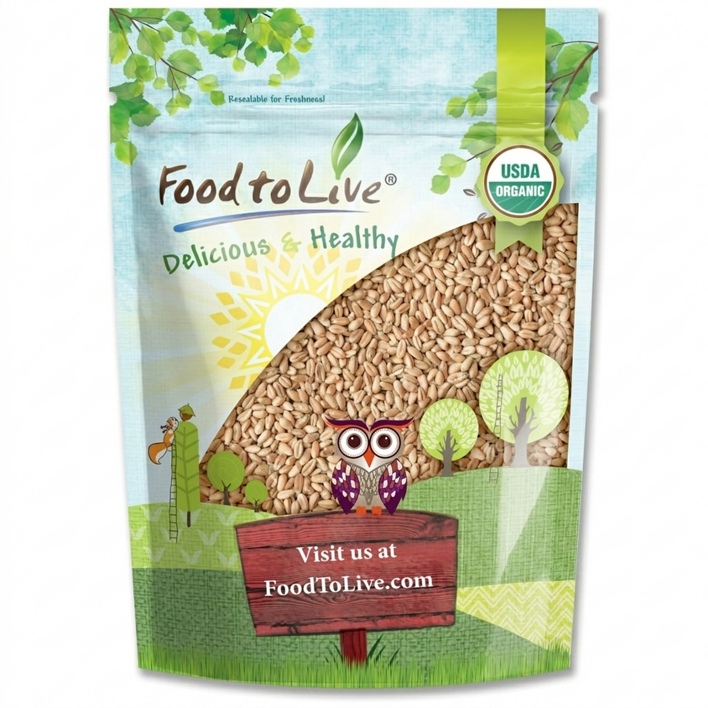 Organic Soft White Wheat Berries - by Food To Live