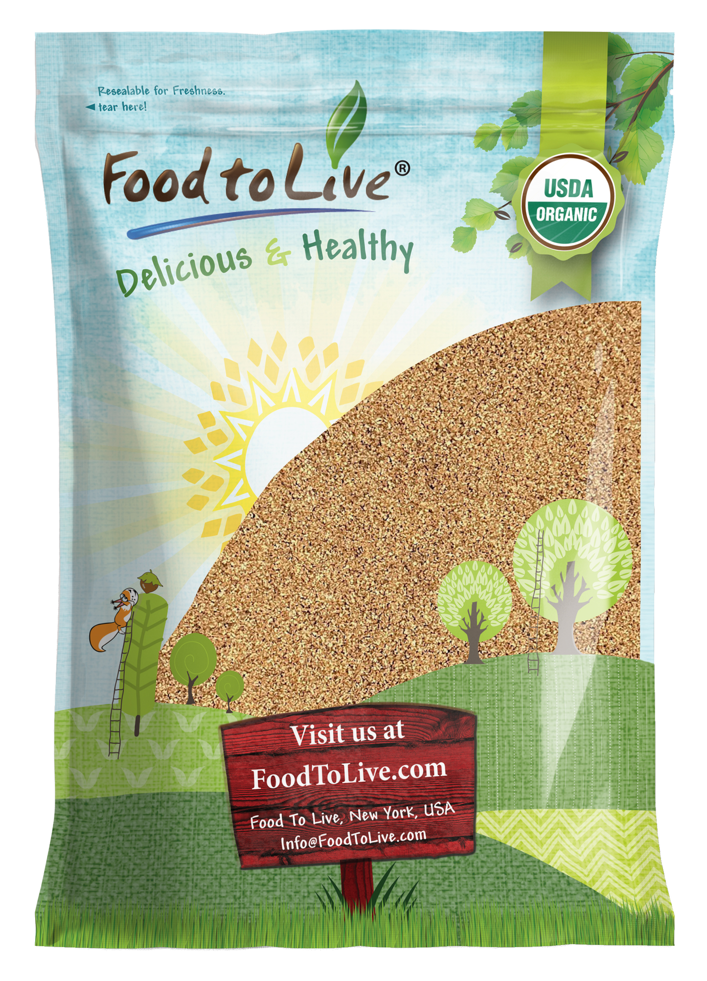 Organic Ground White Chia Seeds - by Food to Live