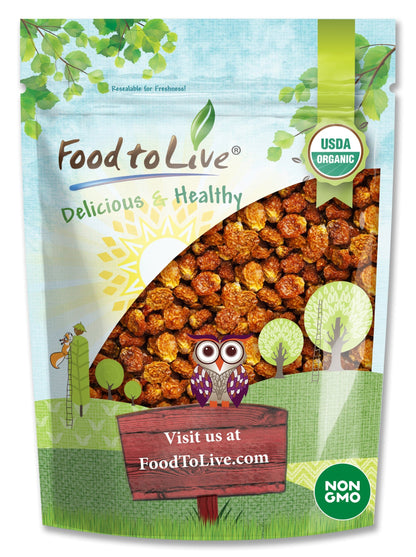 Organic Dried Golden Berries - Non-GMO, Kosher, Raw, Vegan, Bulk - by Food to Live