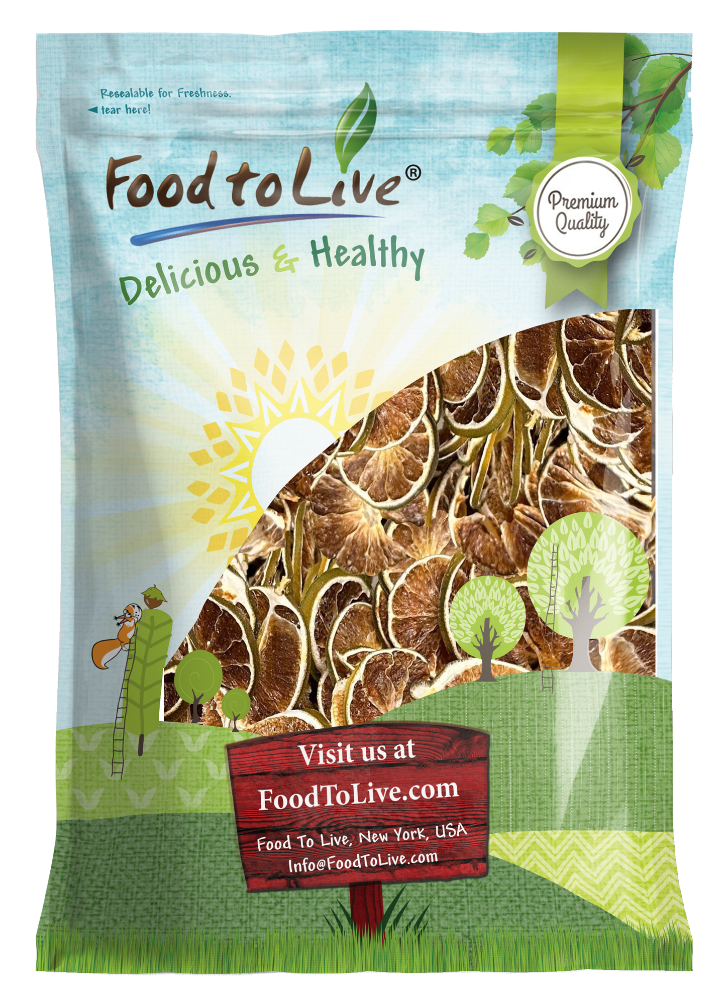 Organic Dry Limes Sliced - by Food to Live