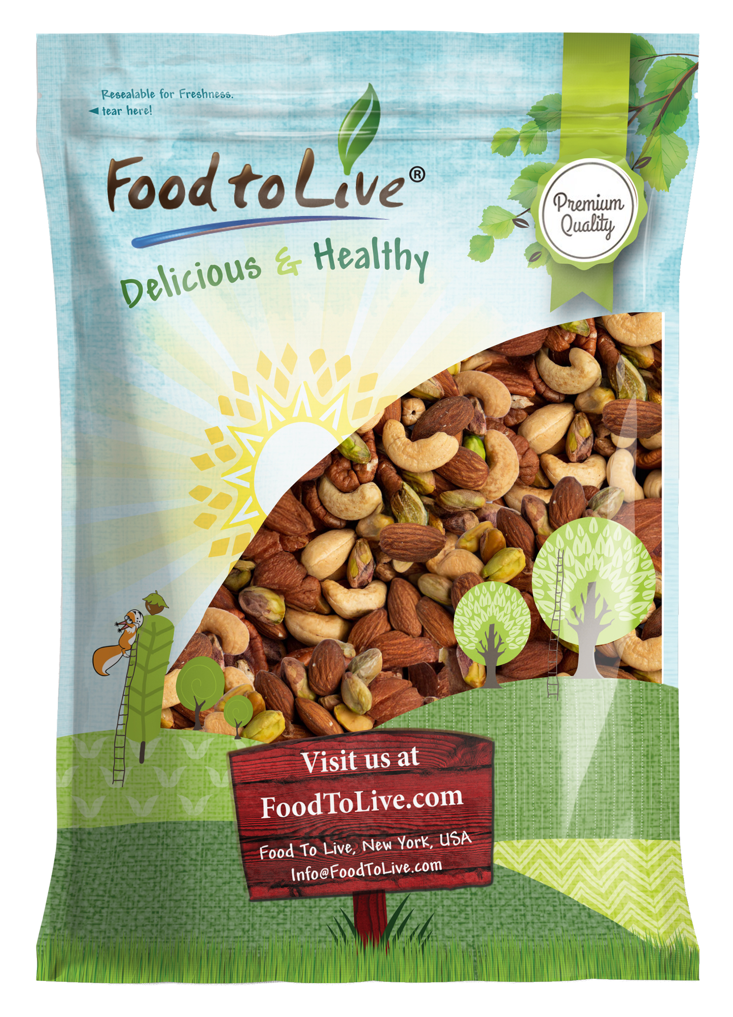 Organic Nut Lovers Mix, Roasted – Vegan, Kosher, Bulk – by Food to Live