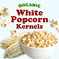 Organic White Popcorn Kernels – USDA Certified. Non-GMO, Vegan, Kosher, Bulk