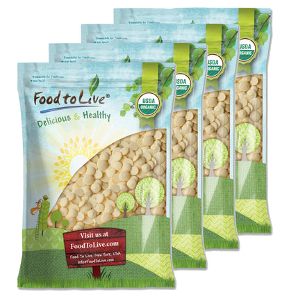 Organic Cacao Butter Wafers – Non-GMO, Raw, Pure, Unfiltered, Unrefined, Keto, Vegan, Bulk, Made Using a Cold Pressing – by Food to Live
