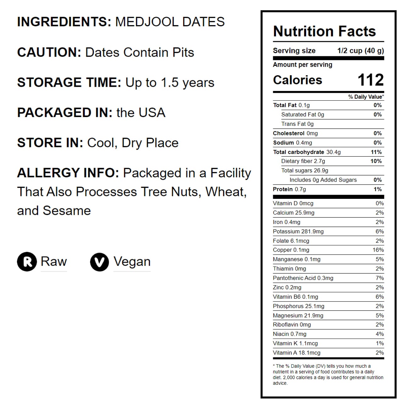 Imported Medjool Dates — Large Dried Meaty Dates with Pits, Unsweetened and Unsulphured , Vegan, Sirtfood, Bulk Dates. Good Source of Potassium and Dietary Fiber