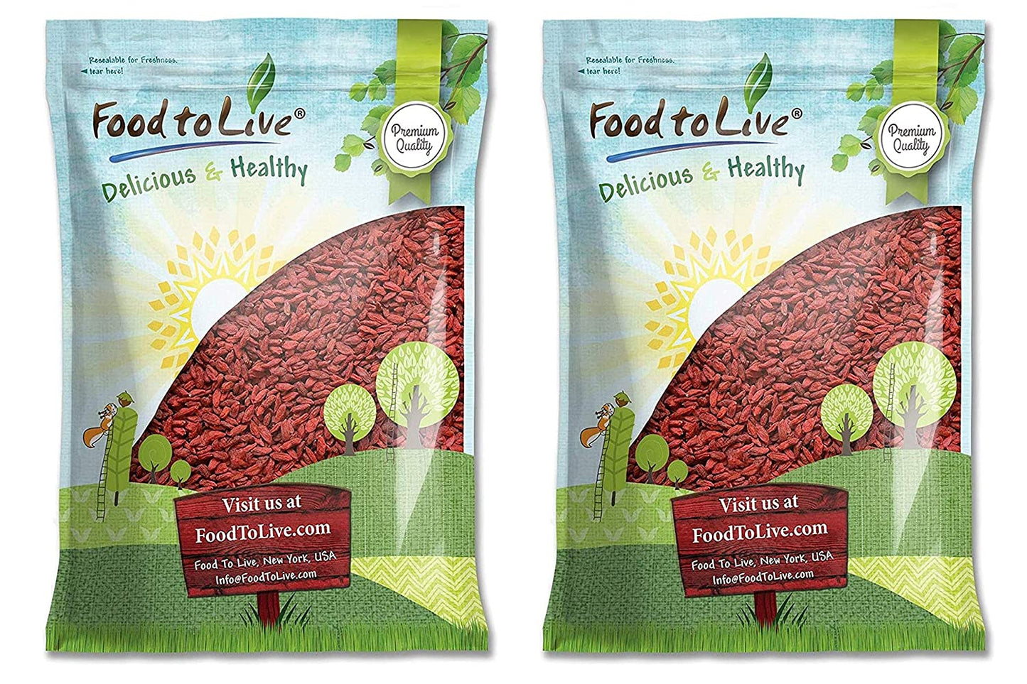 Goji Berries — Sun Dried, Large and Juicy - by Food to Live