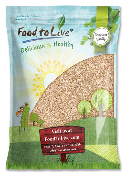 Whole Grain Sorghum — Premium White Groats. Raw Milo Seeds. Vegan, Bulk Broom-corn. Durra is Great for Making Flour and Popped Jowar Dhani