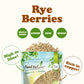 Rye Berries – Whole Grain Powerhouse for Bread, Sourdough, Porridge, and Granola. Rich in Fiber and Nutrients. Raw, Unprocessed, Vegan, Kosher, Seeds in Bulk