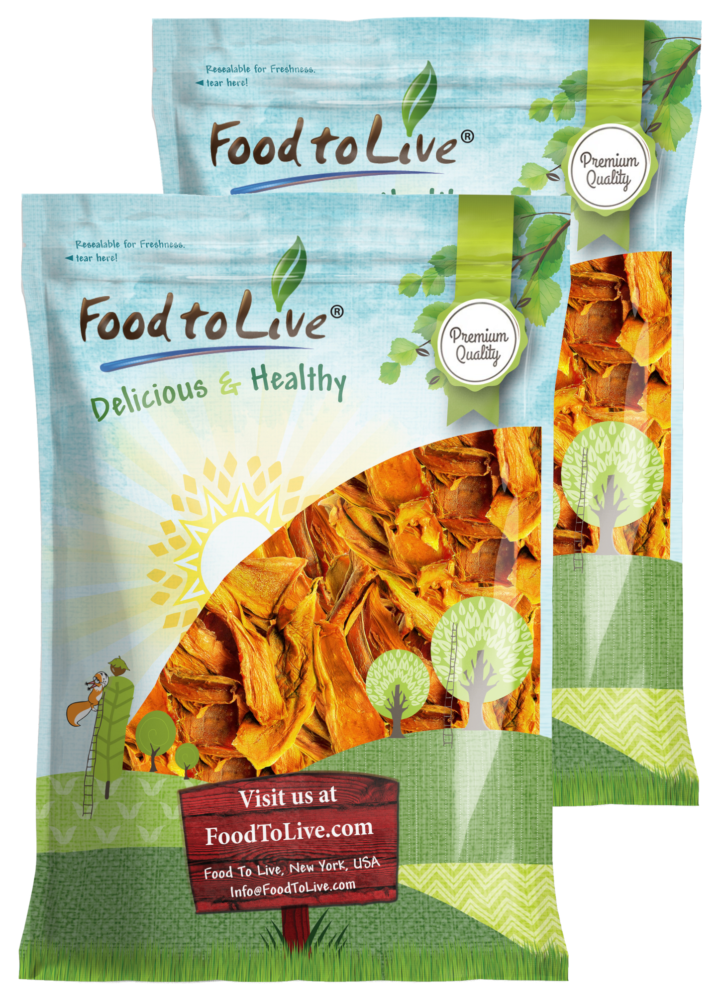 Dried Mango Strips – No Sugar Added. Vegan, Kosher, Bulk – by Food to Live