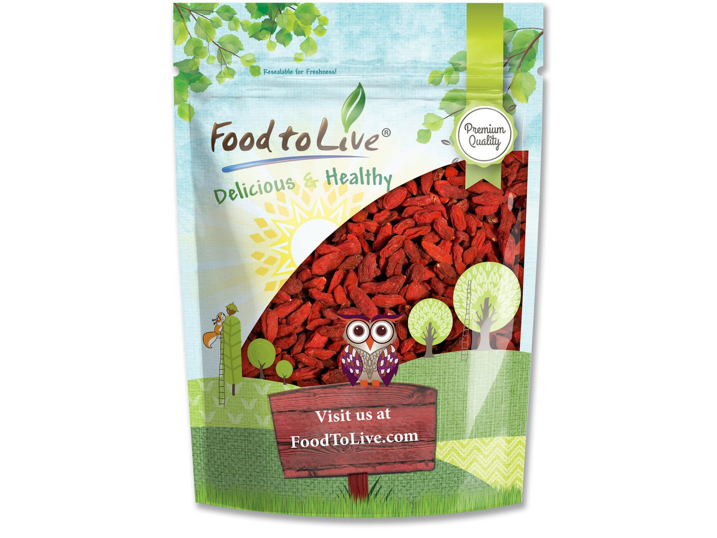 Goji Berries — Sun Dried, Large and Juicy - by Food to Live