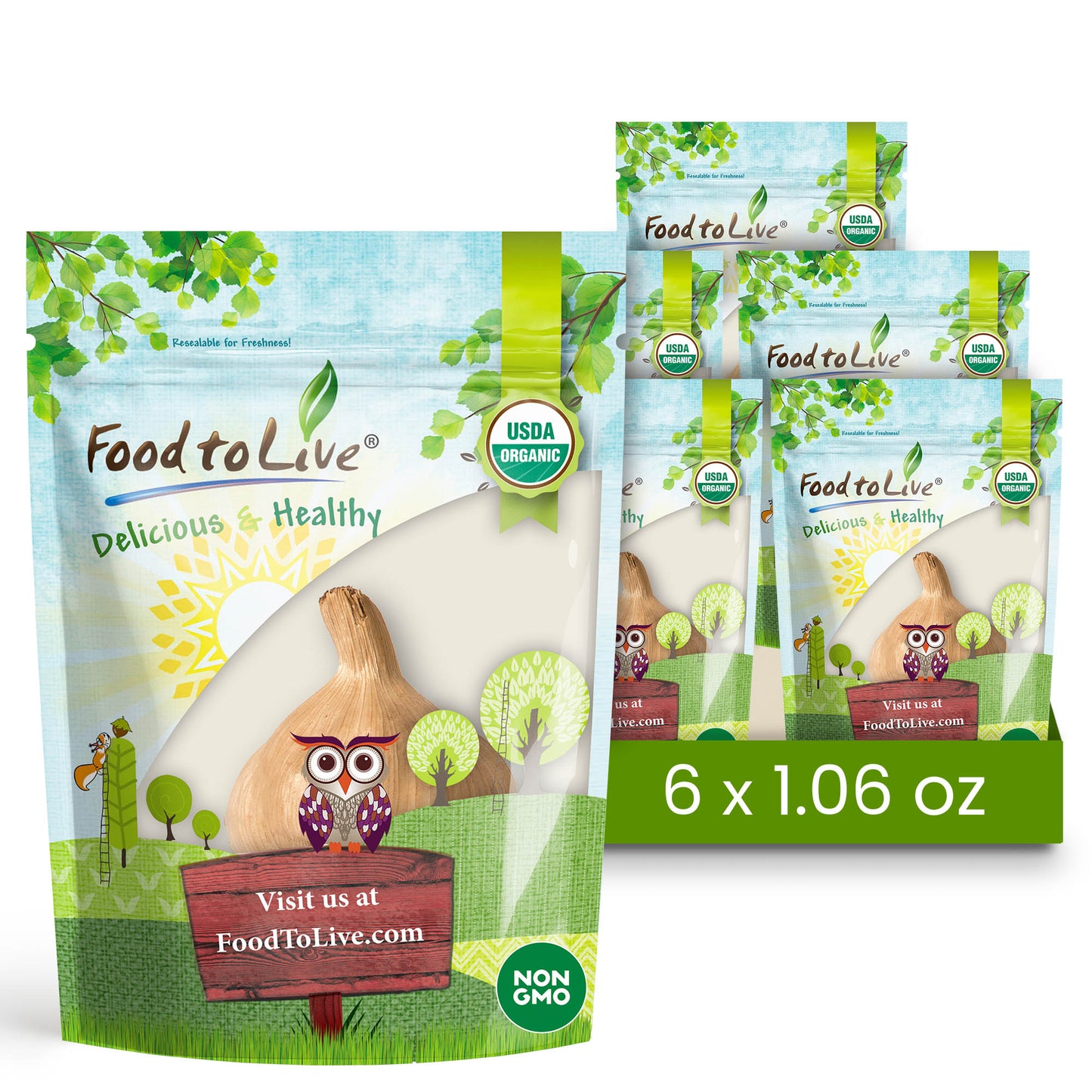 Organic Black Garlic, 30 g - Whole Bulb Produced by Natural Fermentation - by Food to Live