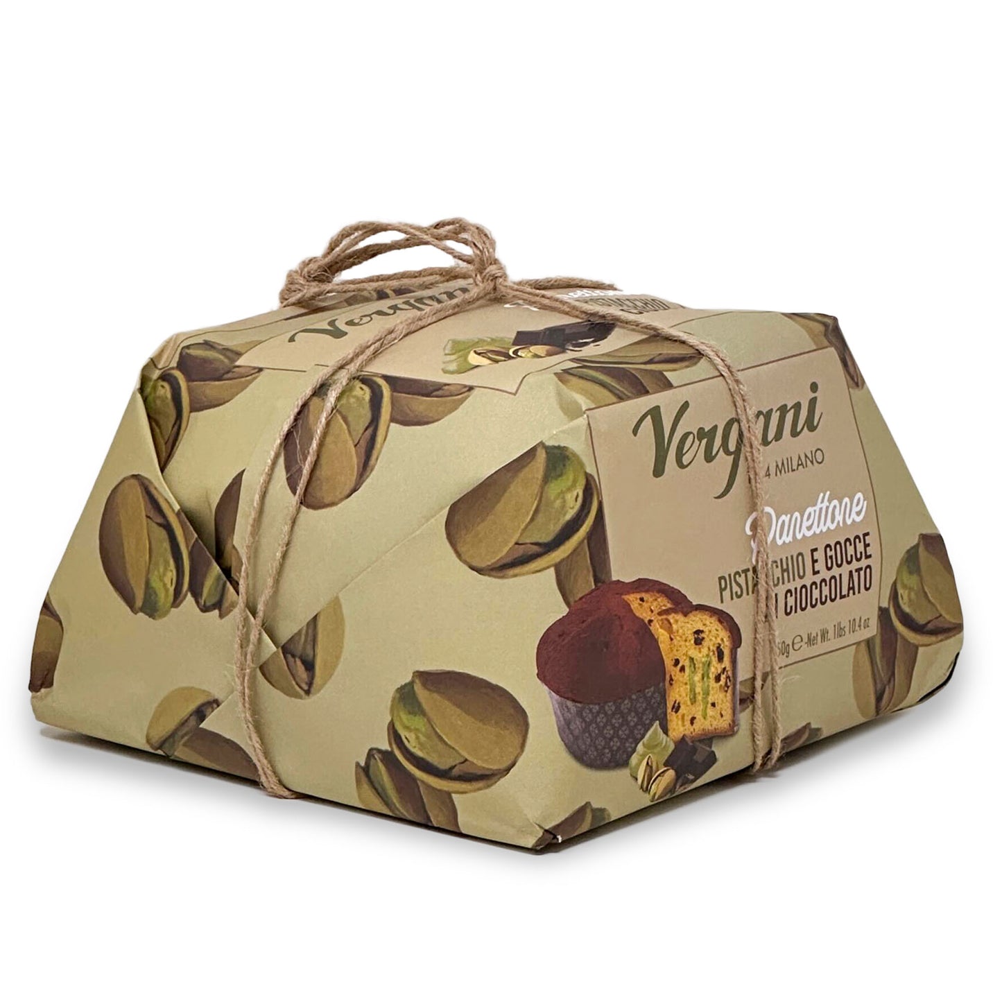 Vergani Pistachio and Chocolate Panettone - 750 g (1.65 lb)