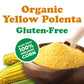 Gluten-Free Organic Yellow Polenta - Premium Italian Stone-Ground Cornmeal, Non-GMO, Vegan, Kosher - Perfect for Creamy Dishes, Cereal, Porridge & Baking. Corn Grits in Bulk