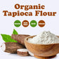 Organic Tapioca Flour – Non-GMO Finely Ground Tapioca Starch. Wheat and Rice Flour Substitute. All Purpose Thickening Agent for Baking, Sauces & Gravies. Vegan, Kosher, Bulk Powder