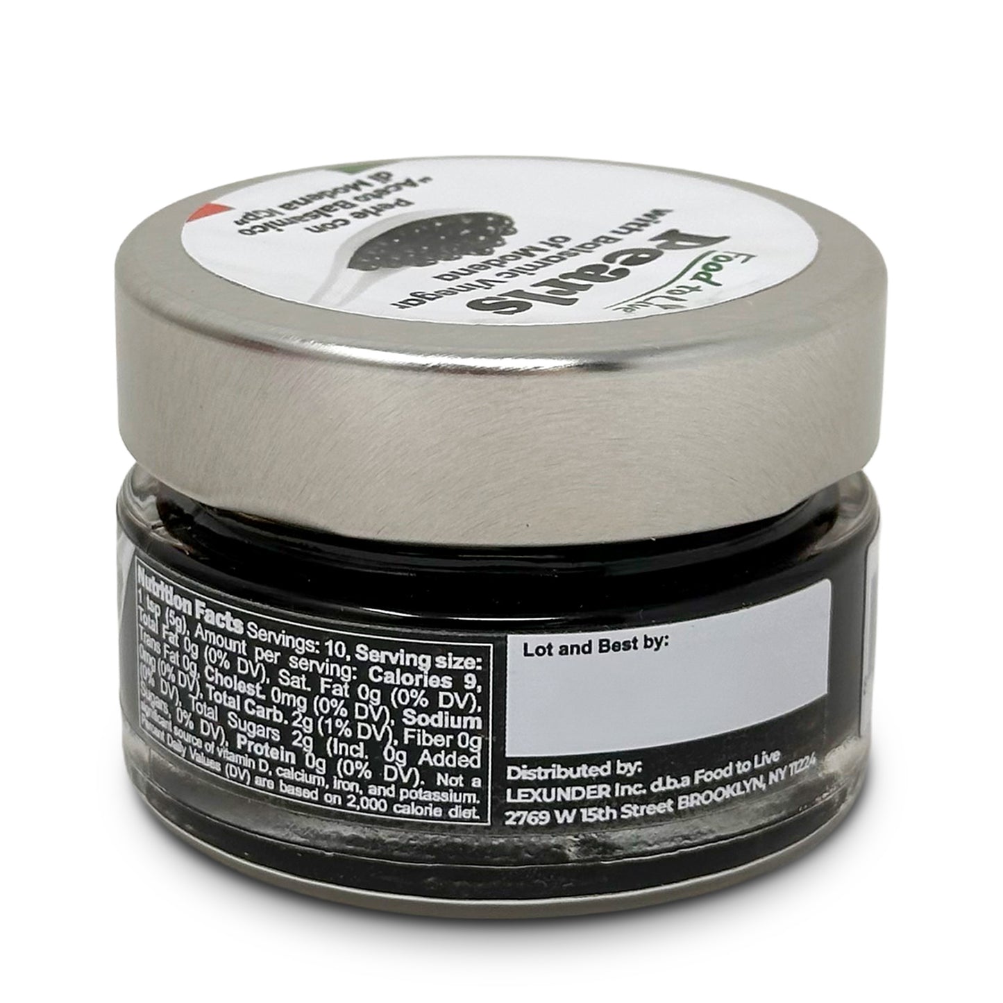 Black Pearls with Balsamic Vinegar of Modena, 50g –  Vegan, Product of Italy – by Food to Live