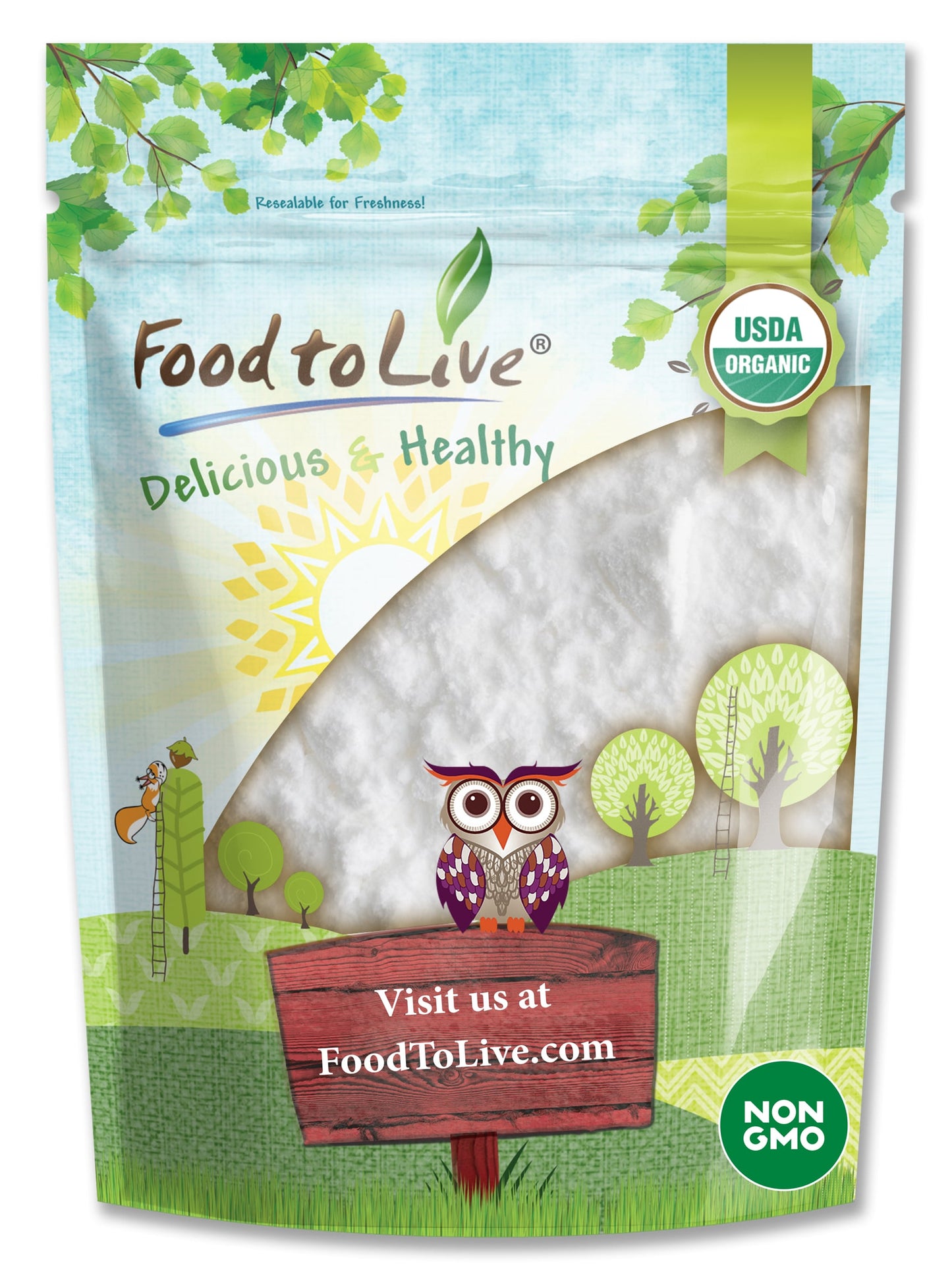 Organic Arrowroot Flour – Non-GMO Powder, Fine Starch, Grain-Free, Vegan, Bulk. Rich in Dietary Fiber. Natural Food Thickener and Baking Binder. Great Alternative to Cornstarch – Food to Live