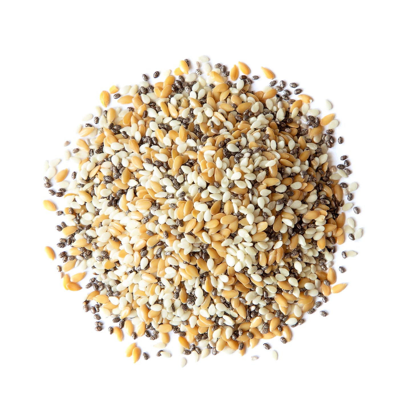 Organic Omega-3 Seeds Mix with Flax, Chia and Sesame, X Pounds - A Blend of Non-GMO Whole Seeds, Raw, Kosher, Vegan, Bulk. Rich in Omega 3 Fatty Acids and Dietary Fiber. Great for Salads and Oatmeal