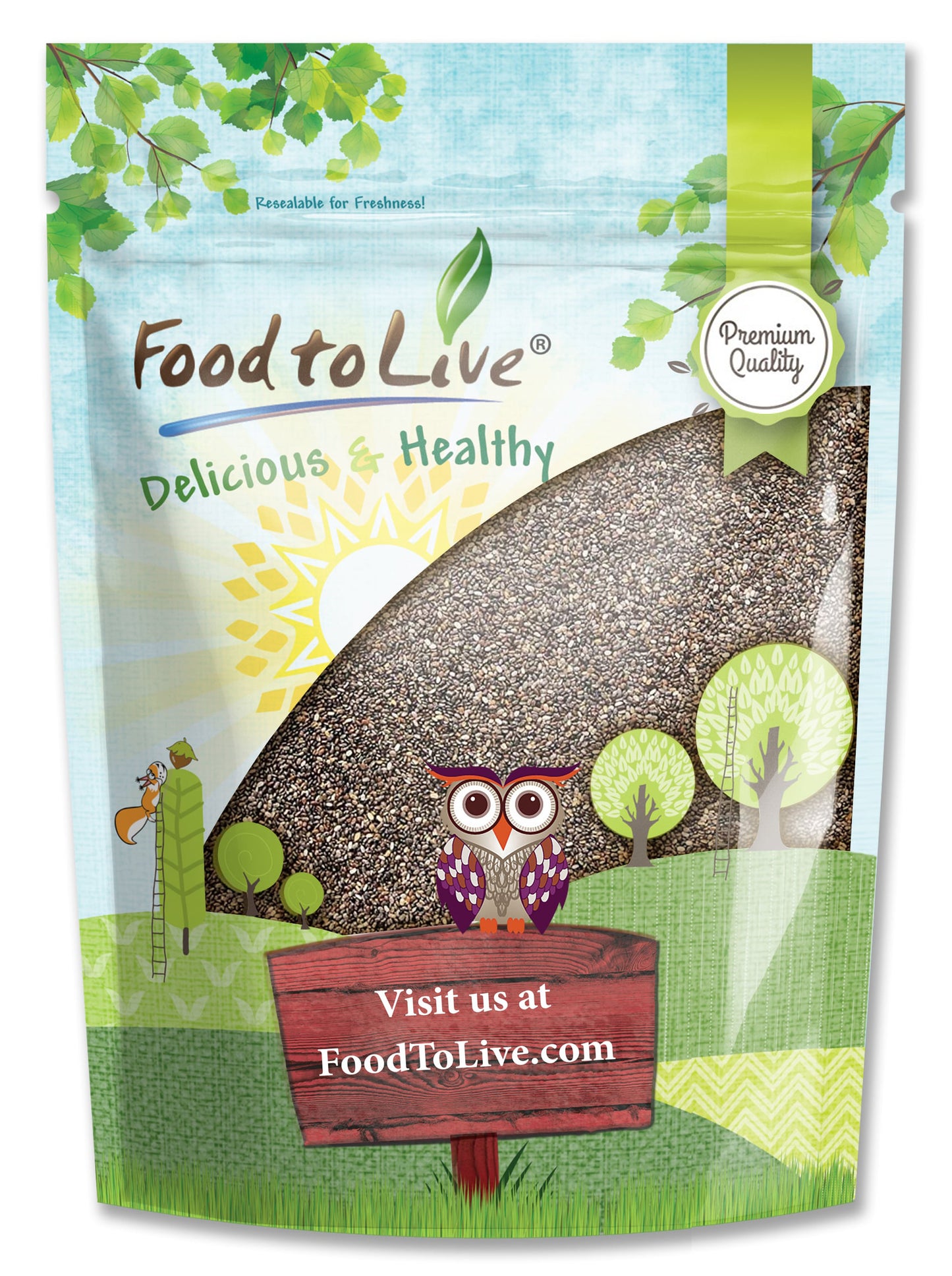 Chia Seeds – Non-GMO Verified, Kosher, Sirtfood – by Food to Live
