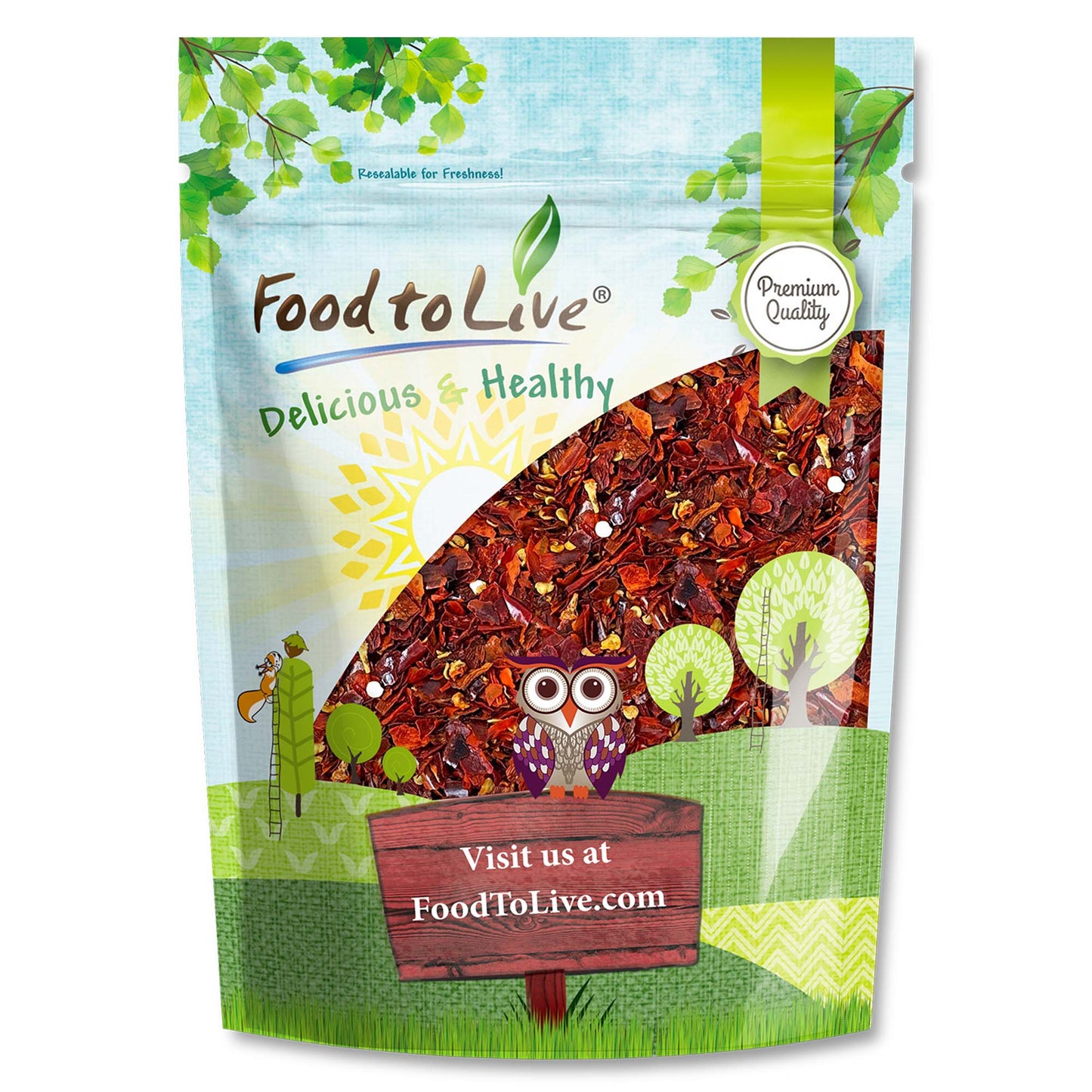 Calabrian Hot Chili Pepper Flakes – Vegan, Kosher, Bulk  – by Food to Live