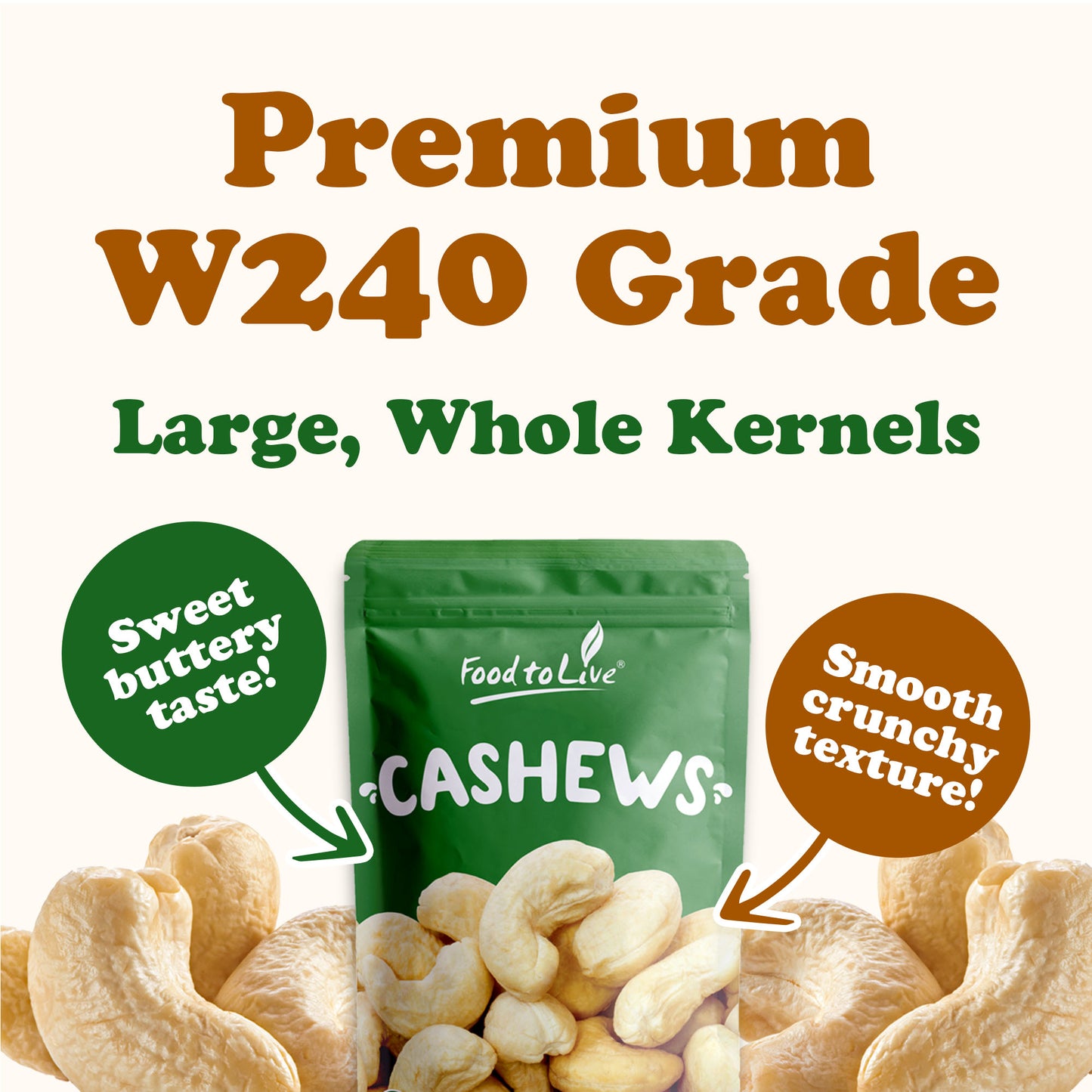 Cashew Nuts - by Food To Live