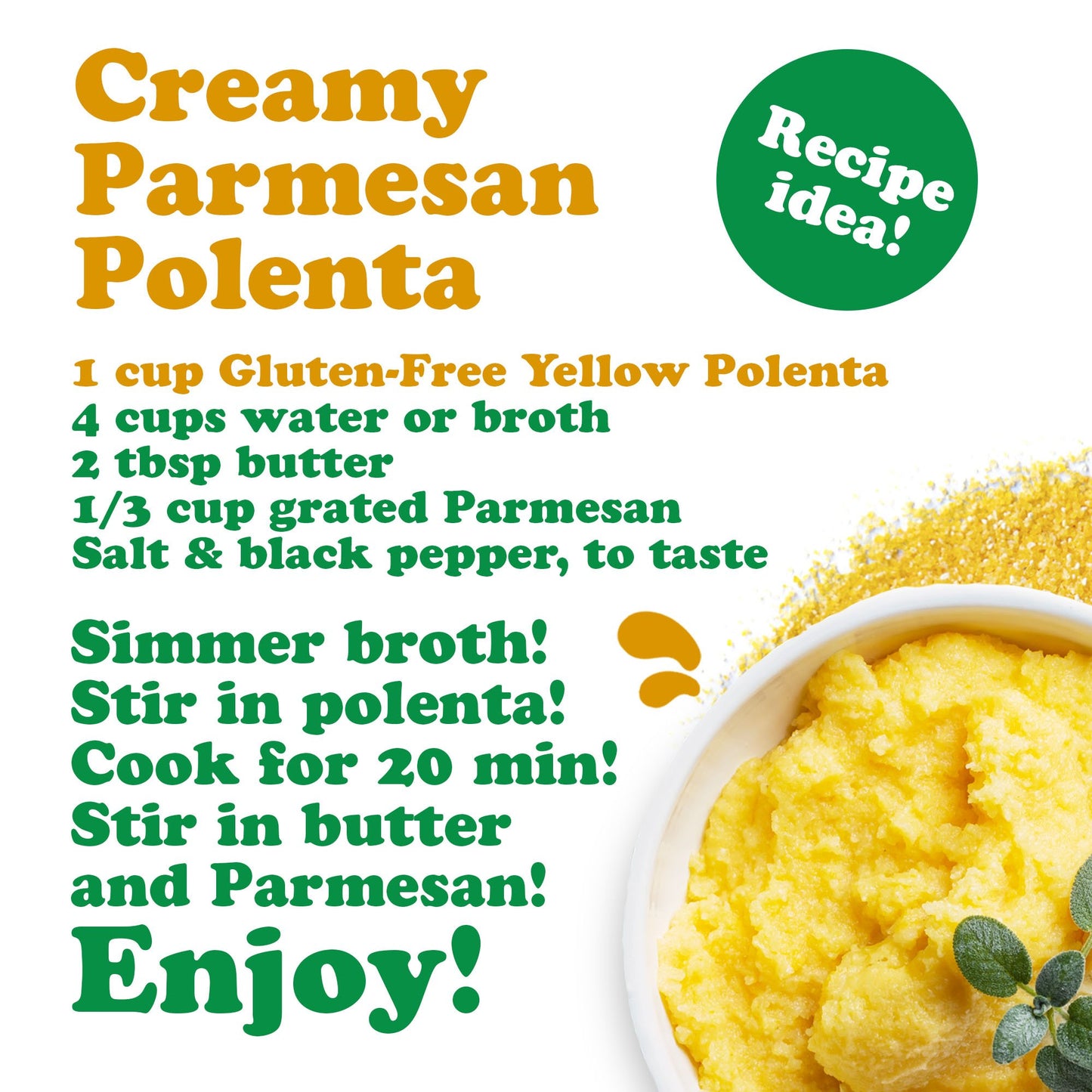 Gluten-Free Yellow Polenta - by Food to Live