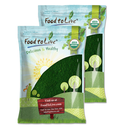 Organic Algae Powder Mix – Spirulina and Chlorella 50/50 Blend, Non-GMO, Rich in Chlorophyll, Raw, Pure, Vegan Superfood, Bulk, Great for Smoothies, Good Source of Protein and Vitamins
