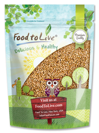 Buckwheat Kasha — Non-GMO Verified, Grechka, Toasted Whole Groats, Made from Hulled Seeds, Kosher, Bulk. Rich in Dietary Fiber, Sirtfood - by Food to Live