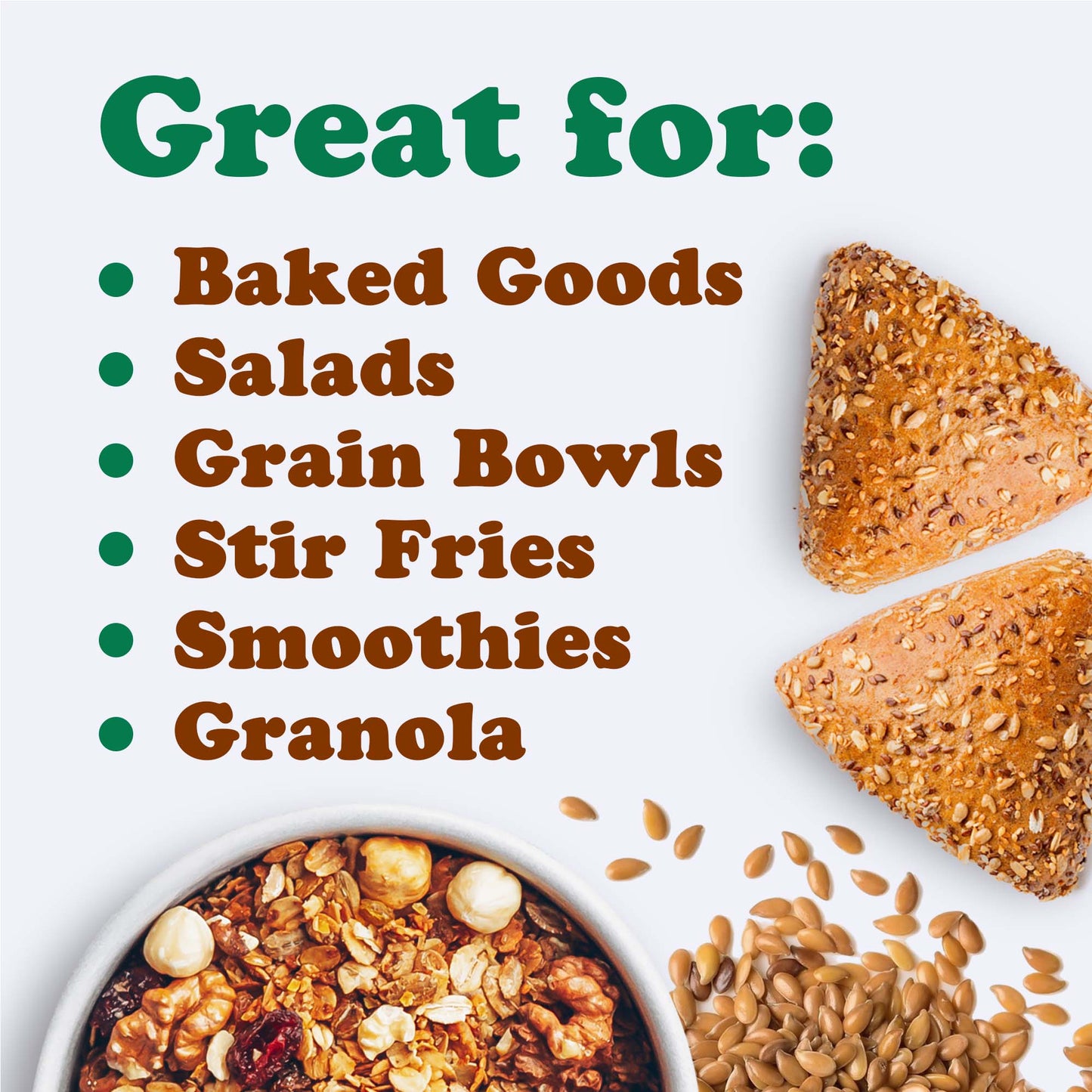 Organic Roasted Whole Golden Flax Seeds – Vegan, Kosher - by Food to Live