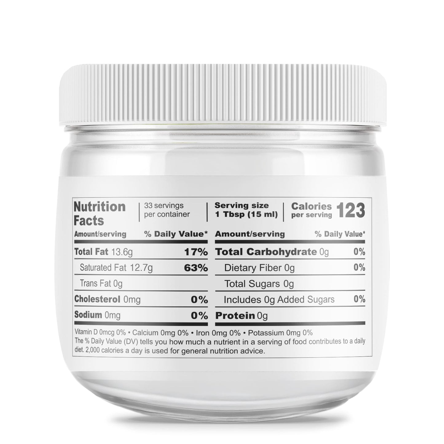 Organic Virgin Coconut Oil, 17 fl oz (500 ml) - Non-GMO, Raw, Pure, Cold-Pressed, Unrefined, Vegan, Bulk, Great for Hair, Skin and Cooking