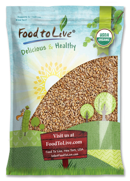 Organic Whole Unhulled Barley - by Food To Live