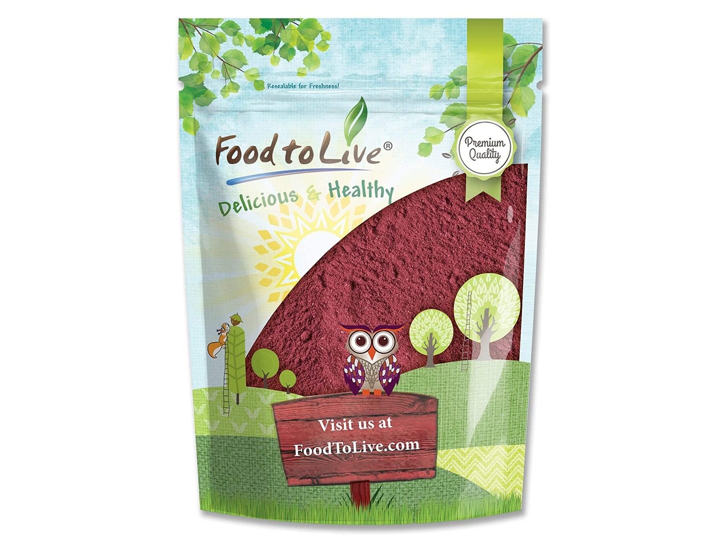 Beet Root Powder — Finely Ground Dried Beet Root, Pure, Kosher and Vegan, Raw Superfood. Bulk Powder. Rich in Folate, Potassium and Fiber. Great for Drinks, Smoothies, Sauces, and Soups