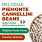 Del Colle Piemonte Cannellini Beans, 1.1 LB (500 g) – Sproutable, Vegan, Kosher