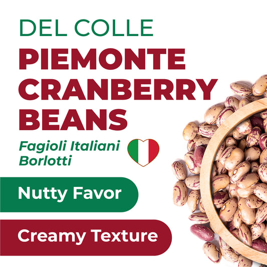 Del Colle Piemonte Cranberry Beans, 1.1 LB (500 g) –  Sproutable, Vegan, Kosher