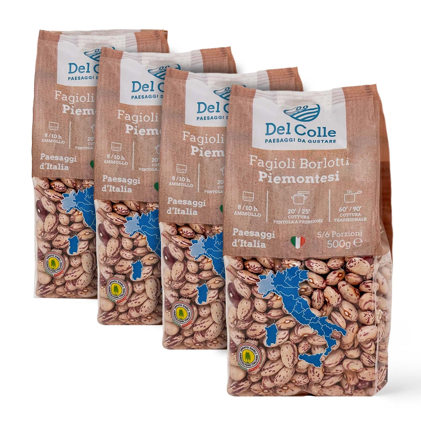 Del Colle Piemonte Cranberry Beans, 1.1 LB (500 g) –  Sproutable, Vegan, Kosher