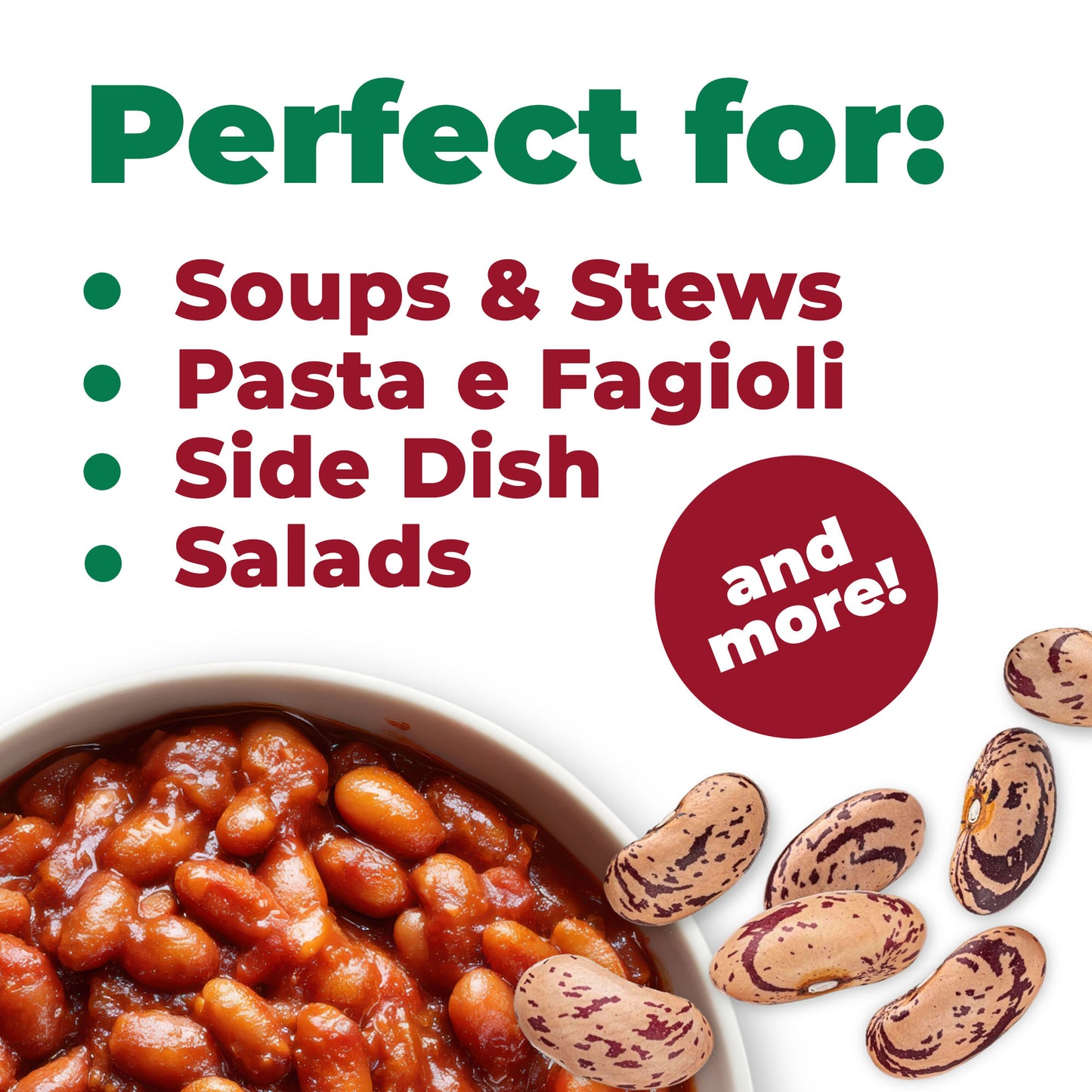 Del Colle Piemonte Cranberry Beans, 1.1 LB (500 g) –  Sproutable, Vegan, Kosher