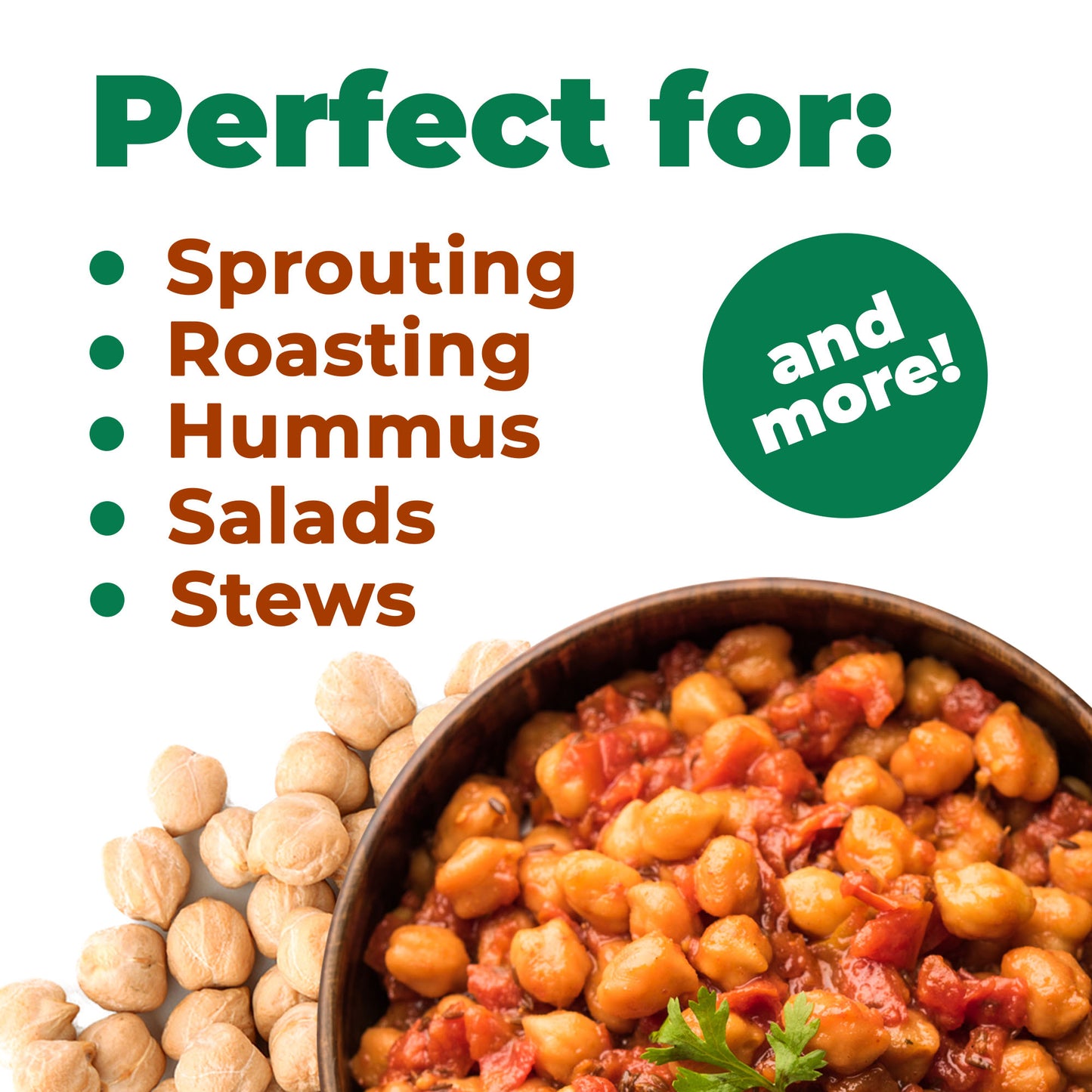Del Colle Sicilian Chickpeas, 1.1 LB (500 g) – Vegan, Kosher, Bulk
