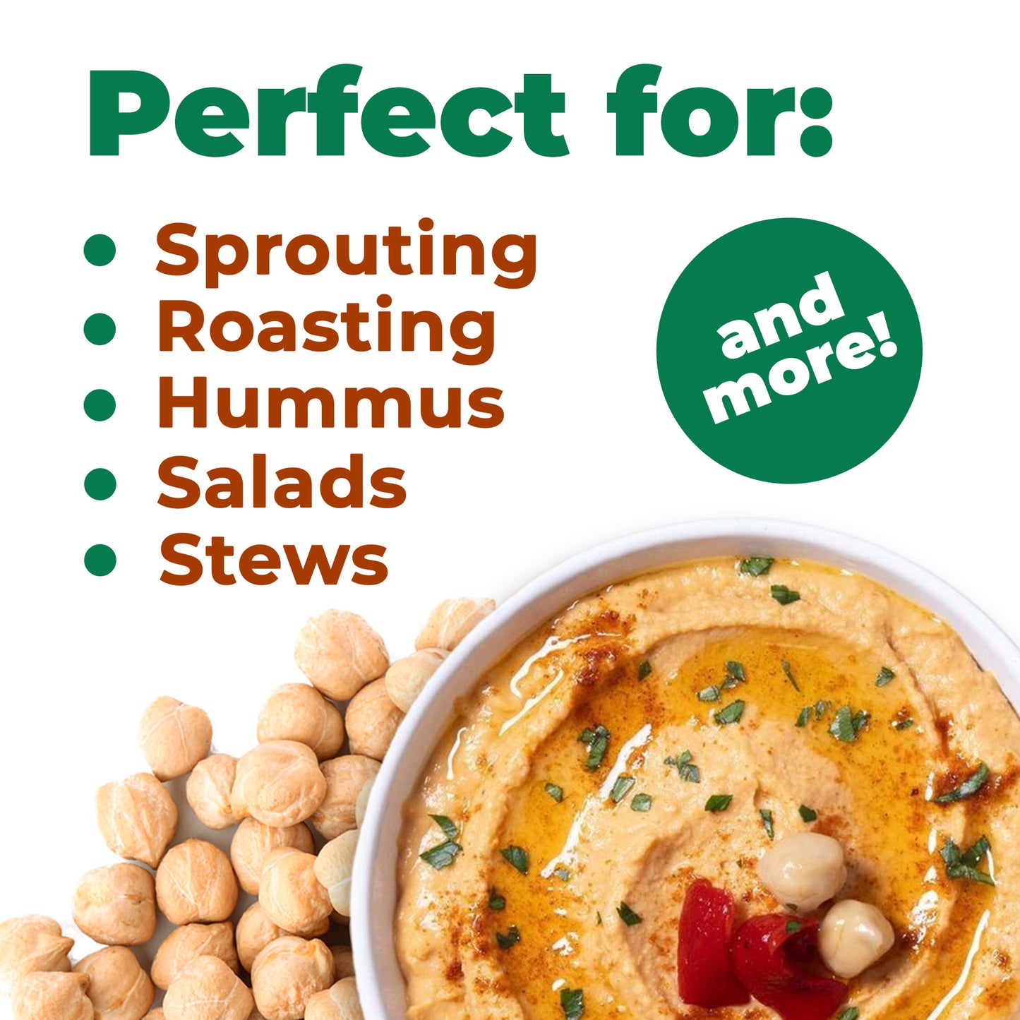 Del Colle Sicilian Chickpeas, 11.02 LBS (5 kg) –  Sproutable, Vegan, Kosher, Bulk