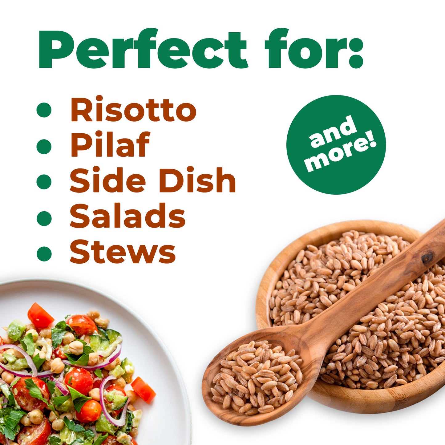 Del Colle Tuscany Pearled Farro, 11 LBS (5 kg) –  Sproutable, Vegan, Kosher