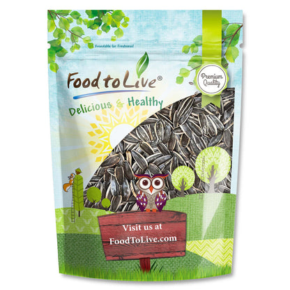 Dry Roasted Sunflower Seeds in Shell with Himalayan Salt – Kosher, Vegan, Bulk – by Food to Live