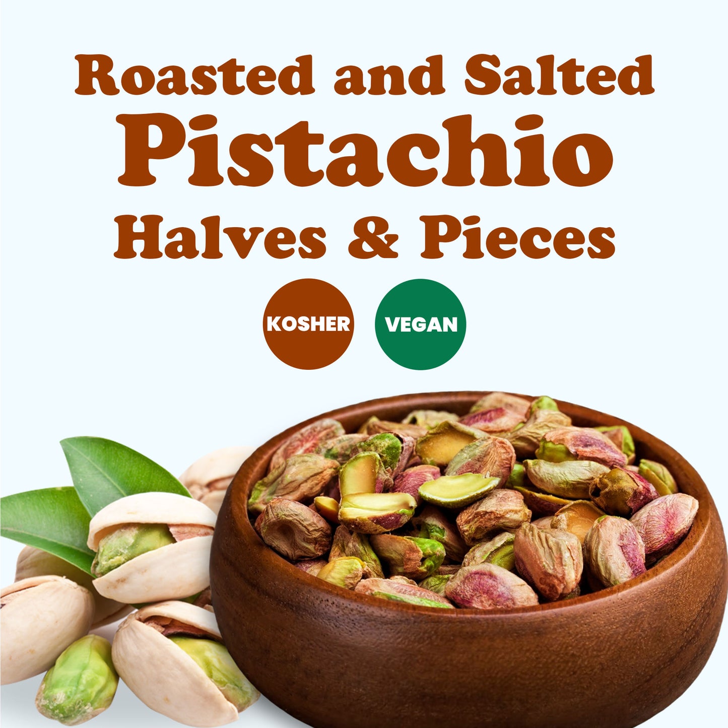 Pistachios, Halves and Pieces, Roasted and Salted - by Food to Live