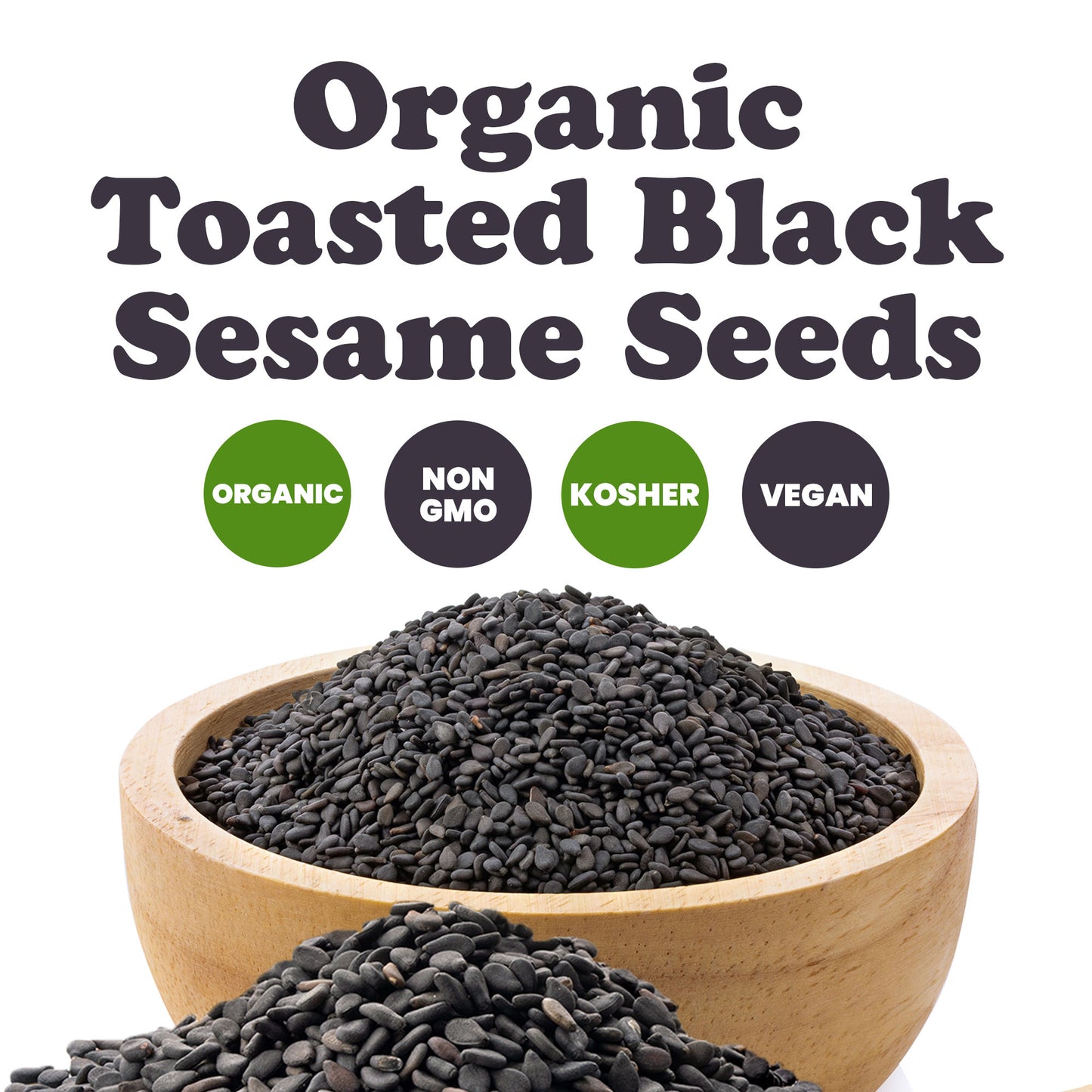 Organic Toasted Black Sesame Seeds – by Food to Live