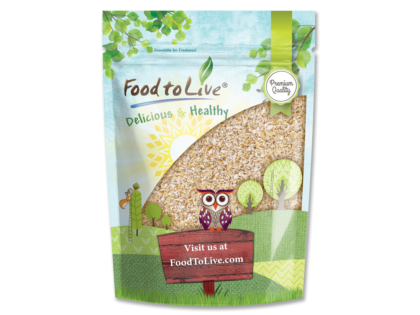 Oat Bran – A Nutritional Powerhouse High Fiber Hot Cereal, Milled from High Protein Oats. Raw, Unprocessed, Vegan, Kosher, Bulk. Good for Dukan Diet. Great for Baking and Porridge