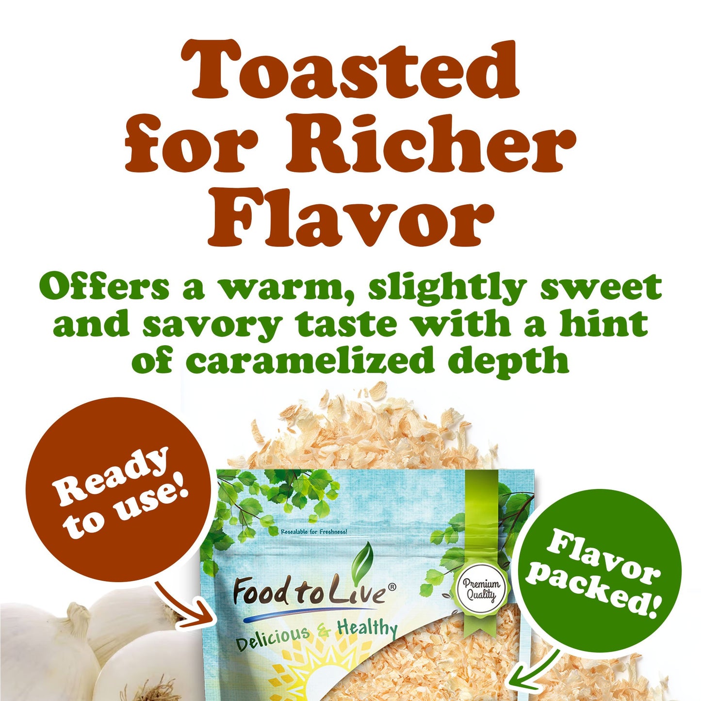 Toasted White Chopped Onion - by Food to Live