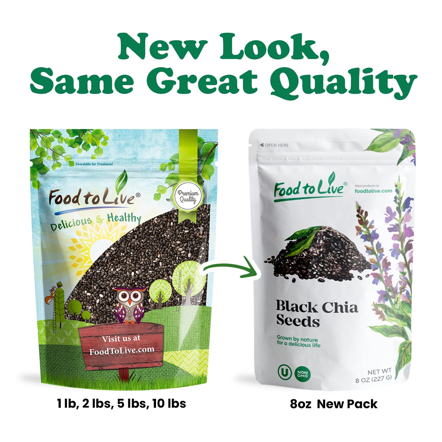 Chia Seeds – Non-GMO Verified, Kosher, Sirtfood – by Food to Live