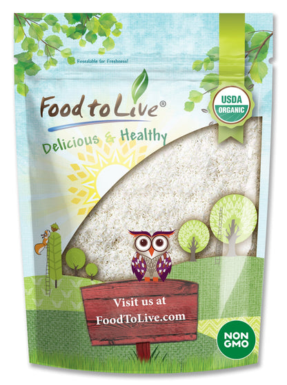 Organic Shredded Coconut - Desiccated, Unsweetened, Non-GMO, Kosher, Raw, Vegan, Bulk - by Food to Live